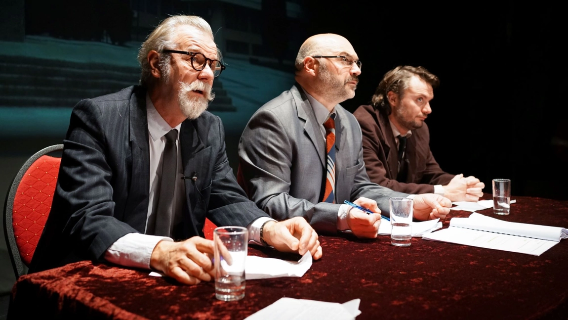 „A fost sau n-a fost?”, în regia lui Ion Sapdaru, pe scena Teatrului Național din Iași. Montarea a fost gândită ca un omagiu pentru Teodor Corban