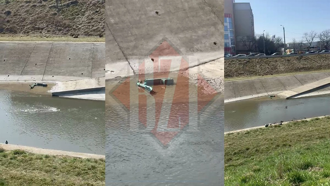 Incident la Iași! O trotinetă electrică a fost aruncată în râul Bahlui - VIDEO