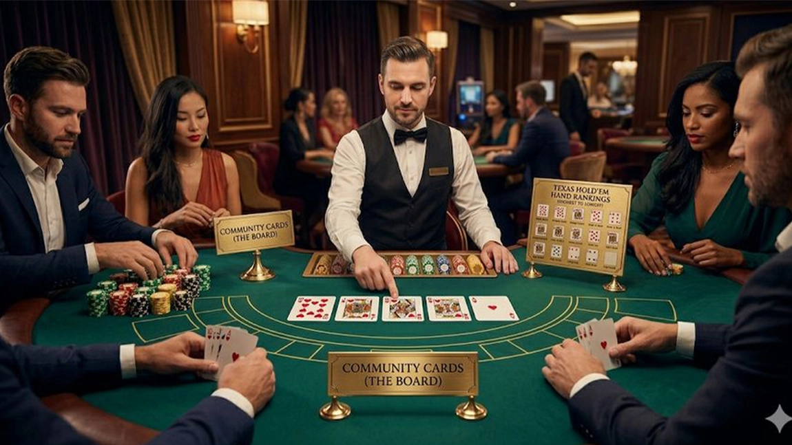 Poker Texas Hold'em regulile de bază și ierarhia mâinilor (P)