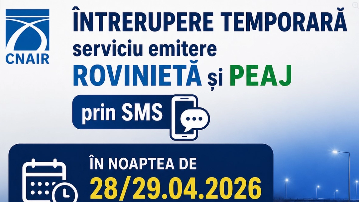 Se întrerupe emiterea rovinietei prin SMS! Anunț oficial CNAIR pentru șoferi