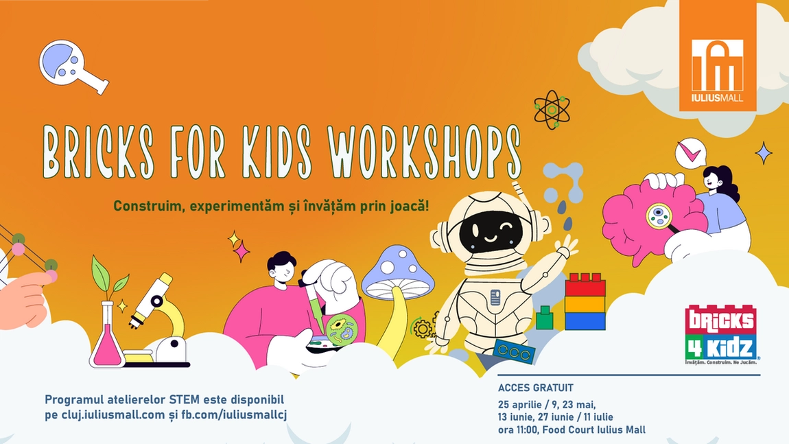 Weekend cu „Super Mario” la Iulius Mall Cluj: ateliere LEGO® interactive pentru copii