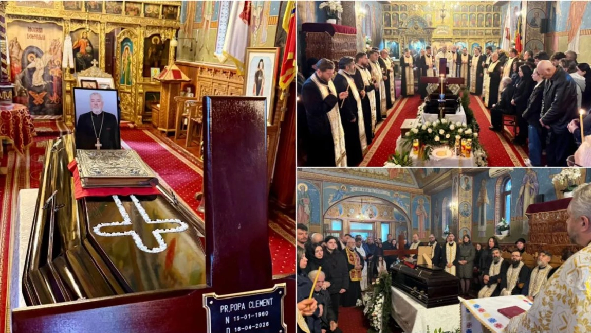 Primele imagini de la priveghiul părintelui Clement. Tragedia care a îndurerat o comunitate întreagă