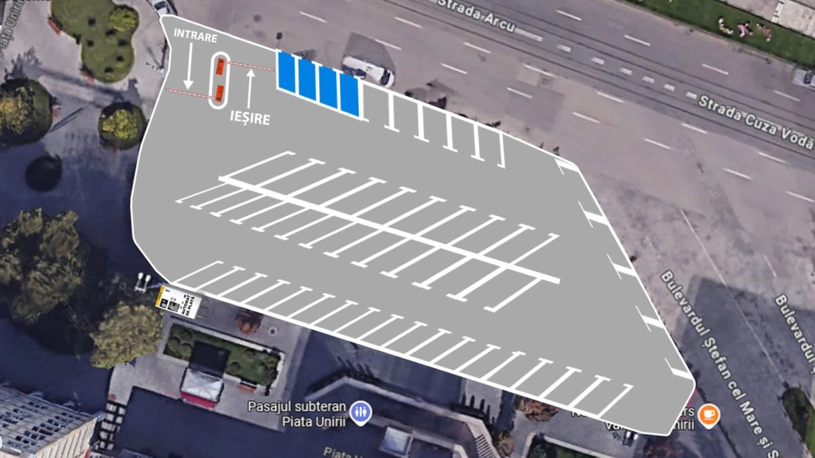 Schimbări majore în cea mai aglomerată parcare din Iași! Se vor monta bariere, locurile vor fi limitate, iar prețul va fi de 7 lei pe oră - VIDEO