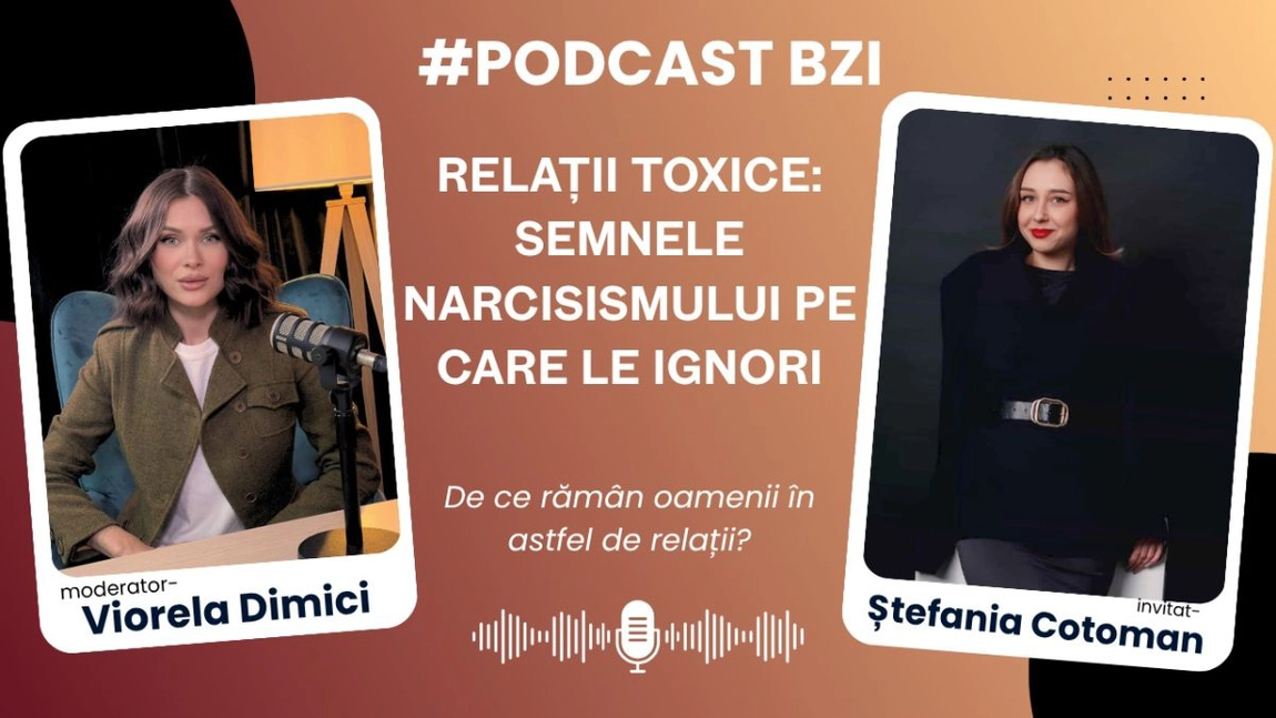 LIVE VIDEO - Ștefania Cotoman, terapeut licențiat, despre relațiile toxice: semnele narcisismului pe care le ignori