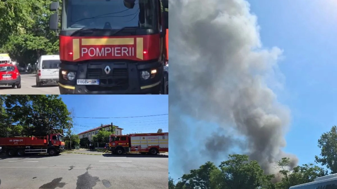 Incendiu la o hală industrială din Oradea. Intervenție rapidă a pompierilor pentru limitarea pagubelor