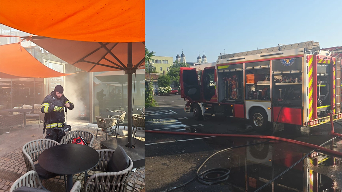 Incendiu la un spațiu comercial din centrul Iașului. Aproximativ 50 de persoane au fost evacuate - UPDATE, VIDEO
