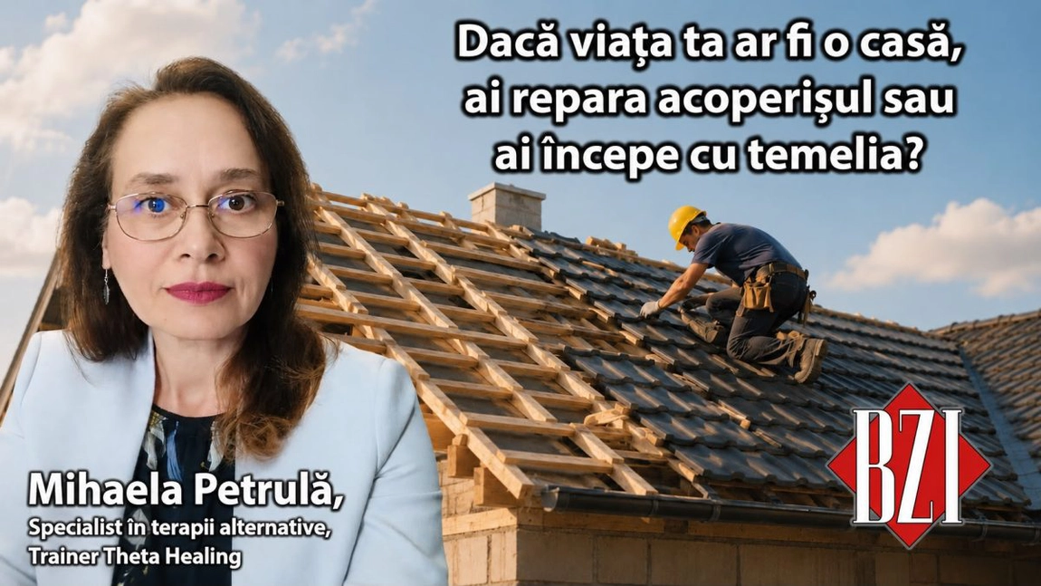 LIVE VIDEO - Dacă viața ta ar fi o casă, ai repara acoperișul sau ai începe cu temelia? Mihaela Petrulă, trainer Theta Healing, vine cu îndrumări la BZI LIVE