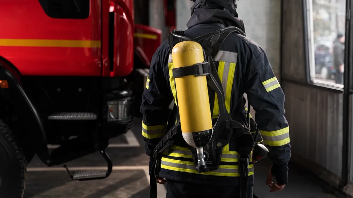 Incendiu puternic la mansarda unui bloc din Popești-Leordeni. Zeci de locatari s-au autoevacuat după explozii