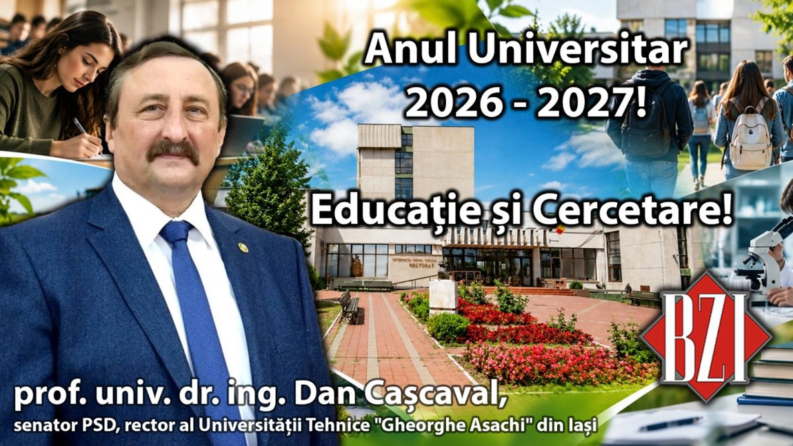 LIVE VIDEO - Studio-Academic BZI LIVE alături de prof. univ. dr. ing. Dan Cașcaval, senator PSD, rector al Universității Tehnice 