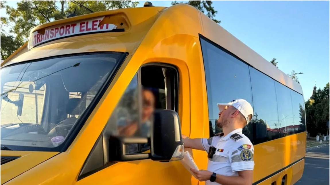 Un șofer care transporta 14 elevi a fost prins băut la volan, în prima zi de școală. Cât a indicat etilotestul