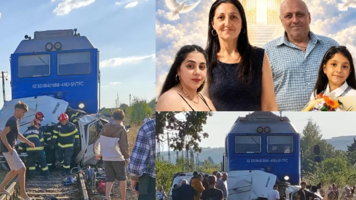 Cine sunt victimele accidentului din Galați. O familie întreagă a murit după ce autoutilitara a fost lovită de tren