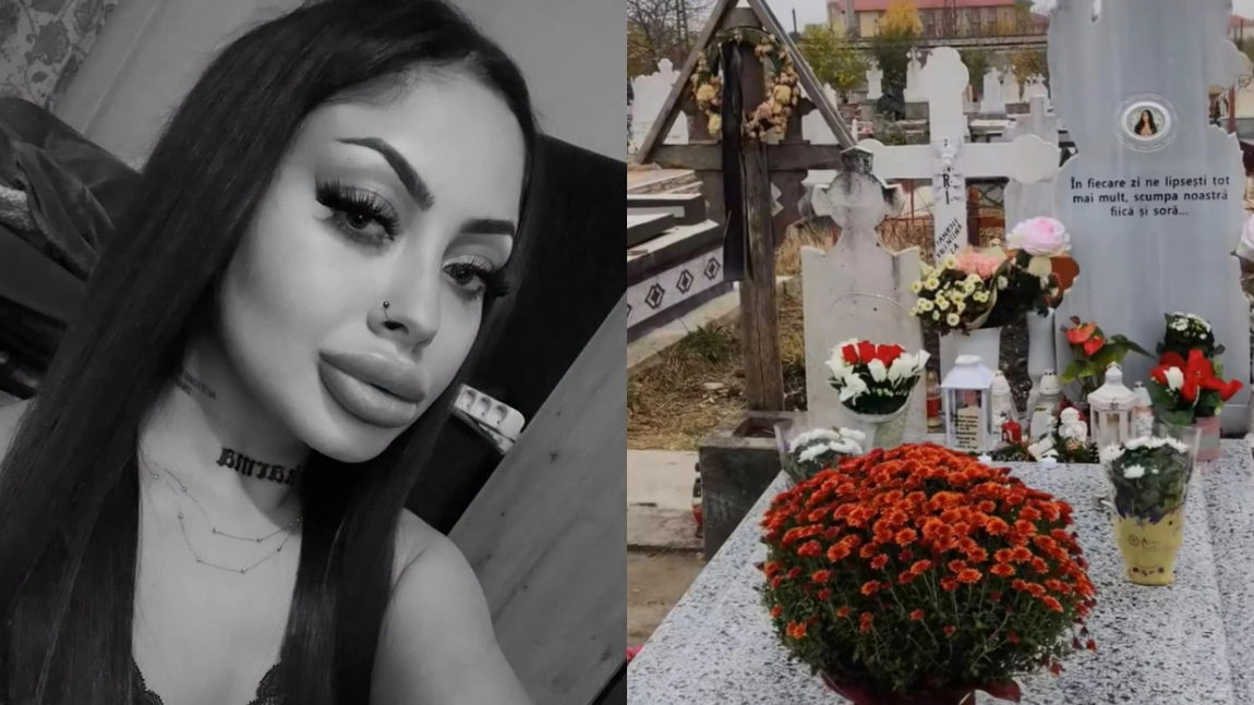 Imagini sfâșietoare de la mormântul Valentinei Tănasie! Ce au pus părinții și sora tinerei la locul de veci