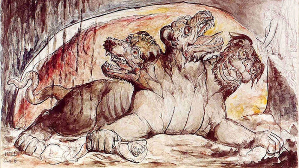Cerber, cainele monstruos cu trei capete din mitologia greaca