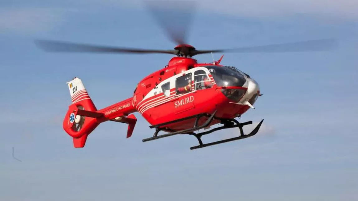 Un elicopter SMURD Iaşi intervine în comuna Movileni, după ce un bărbat a fost tăiat cu un cuţit