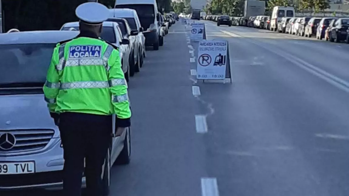 Se ridică mașinile parcate pe marginea străzilor din Iași: Echipele Poliției Locale, Salubris și Servicii Publice au mutat peste 100 de autoturisme într-o singură zi