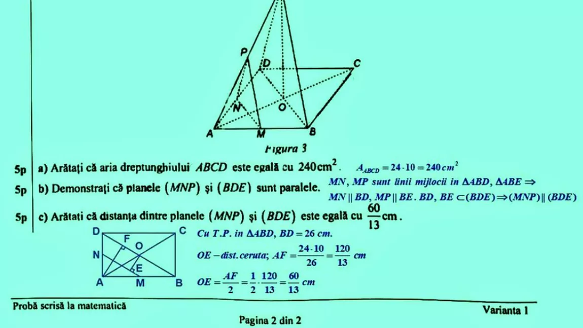 Evaluarea Națională 2020: Rezolvarea subiectelor de la Matematică, realizată de profesorul Sorin Borodi