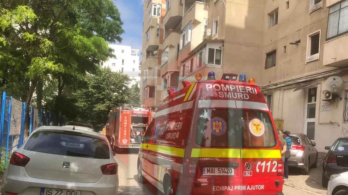 Incendiu într-un bloc Iași - EXCLUSIV / FOTO / VIDEO