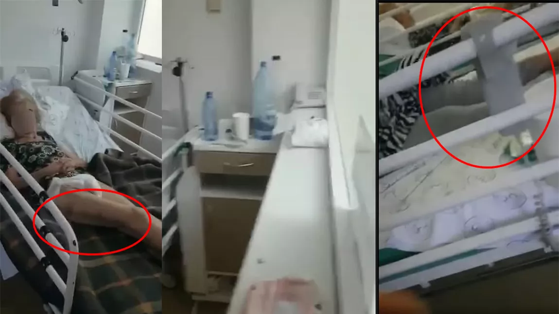 Film şocant cu o bătrână cu COVID care este legată de pat de asistente. Femeia este plină de fecale - VIDEO