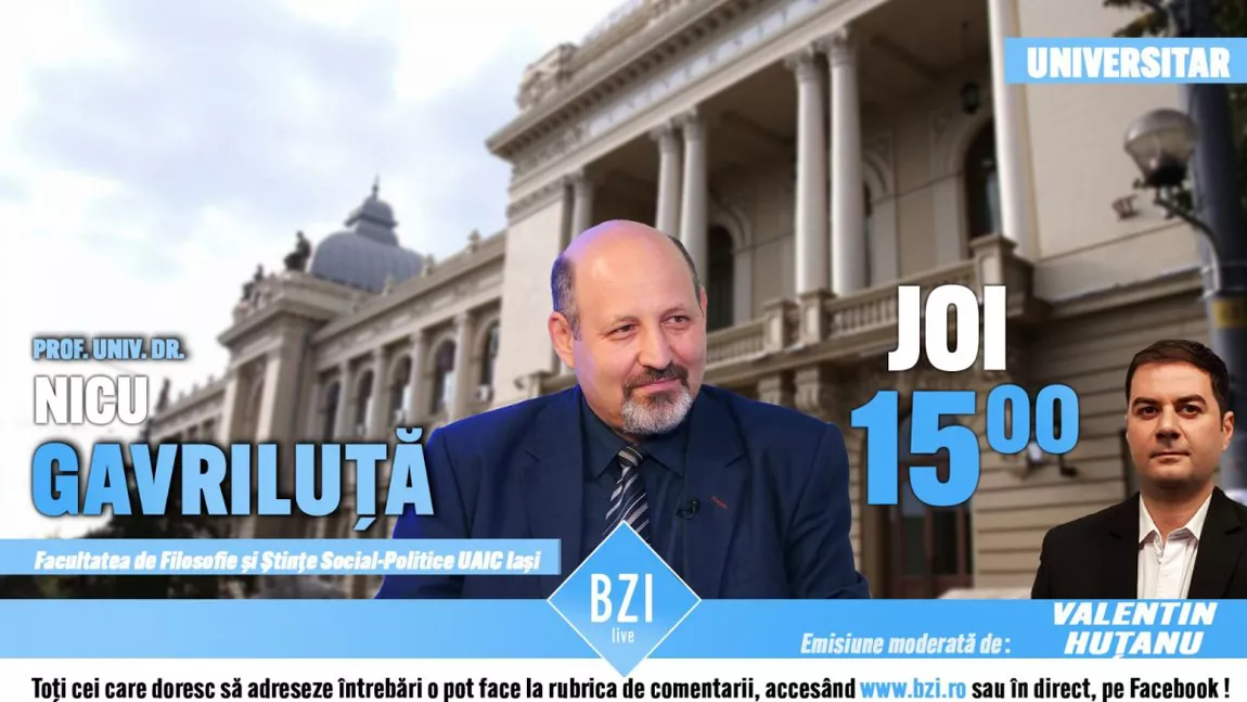 LIVE VIDEO - În faţa unei noi activităţi manageriale esenţiale, în actualul context al pandemiei de COVID-19, prof. univ. dr. Nicu Gavriluță de la Universitatea 