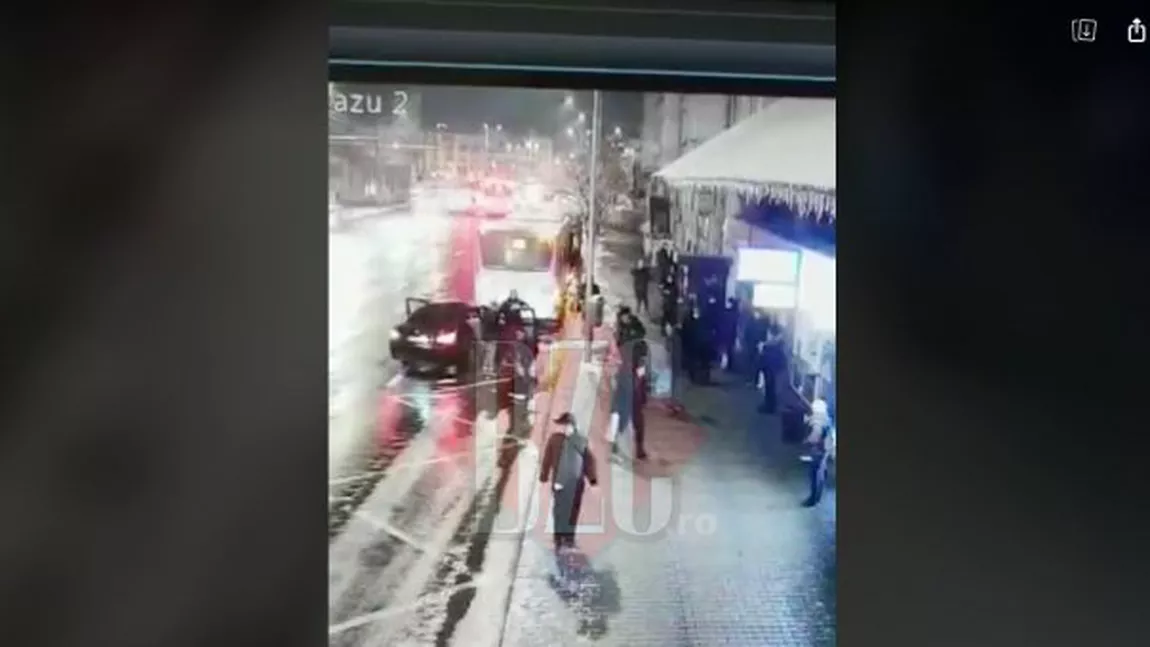 Răpire ca-n filme în centrul Clujului! A fost târât în BMW dar de disperare a sărit - VIDEO