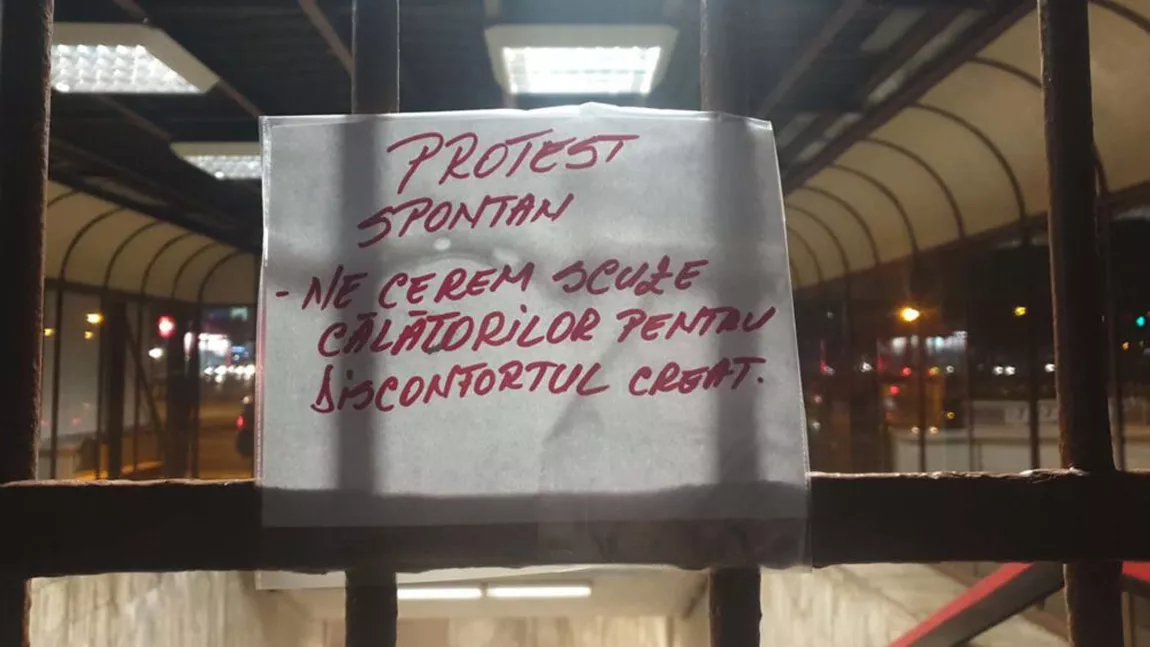Toată circulaţia de la Metroul din București este blocată din cauza unui protest spontan