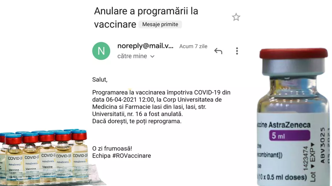 Ieșenii nu vor să riște! Au început să își anuleze programările la vaccinarea cu AstraZeneca. Nici cei care au făcut prima doză nu sunt siguri dacă vor mai merge sau nu la rapel