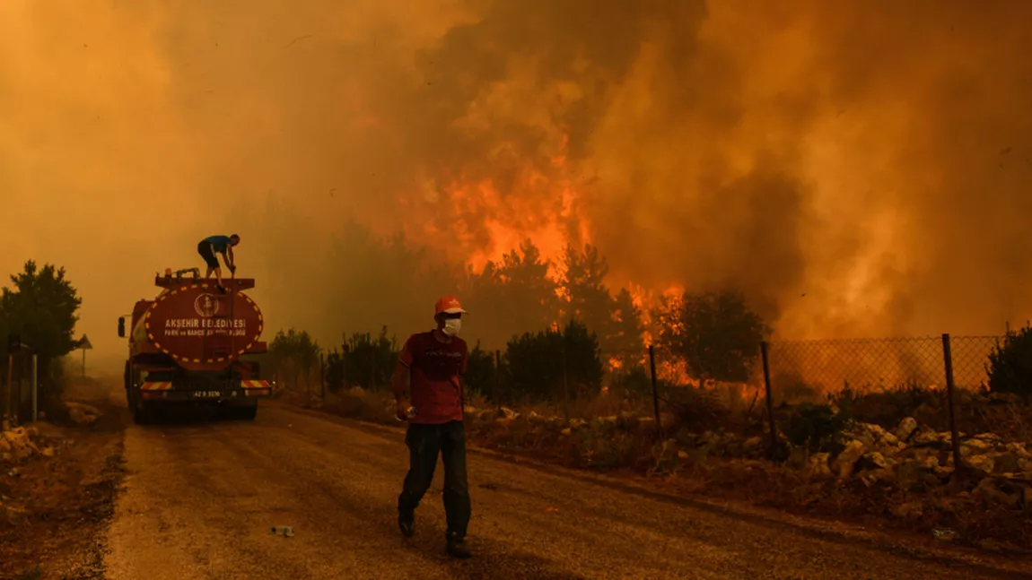 Luptele împotriva incendiilor din Grecia continuă pentru a 12-a zi consecutiv. Pompierii greci sunt ajutați de cei din România și Ucraina - Foto, Video