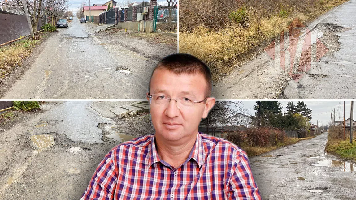 Imagini apocaliptice, lângă Iași! Un milionar în euro ține cu dinții de un drum folosit de zeci de familii! Șoseaua arată ca după război, iar afaceristul refuză să-i scoată pe oameni din noroaie - GALERIE FOTO