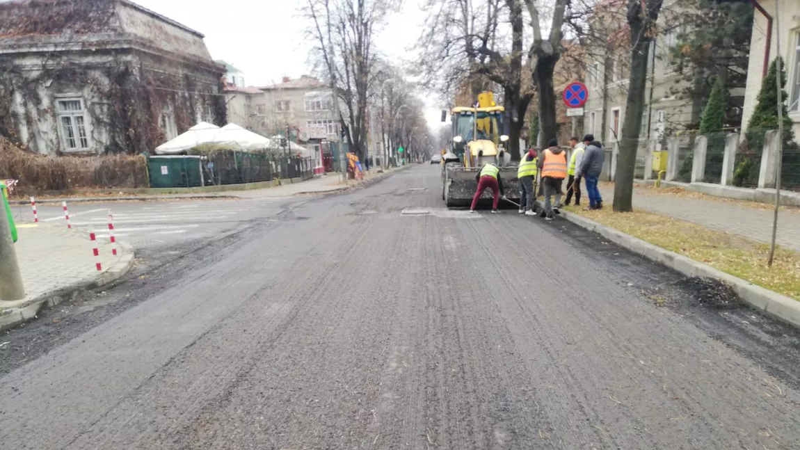 Intervenții majore pe strada Lascăr Catargi din Iași! Artera este asfaltată după intervențiile companiei Delgaz- FOTO