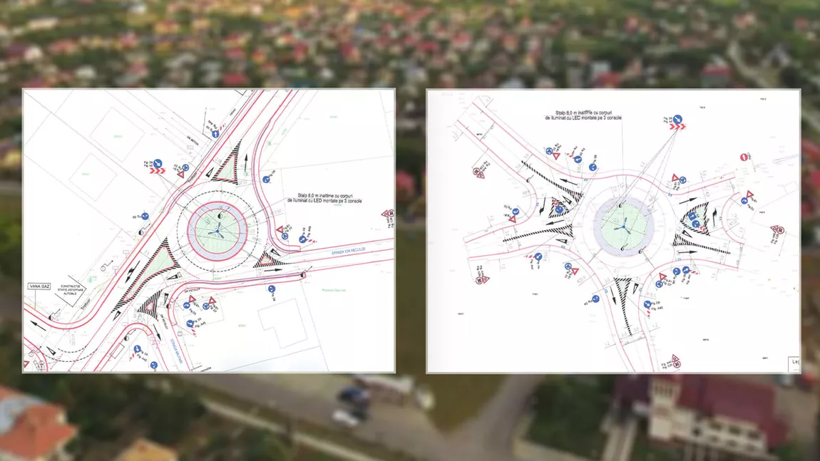 Schimbări importante în traficul din Iași! Sensuri giratorii în două zone aglomerate de la marginea orașului. Primele schițe ale proiectului- FOTO