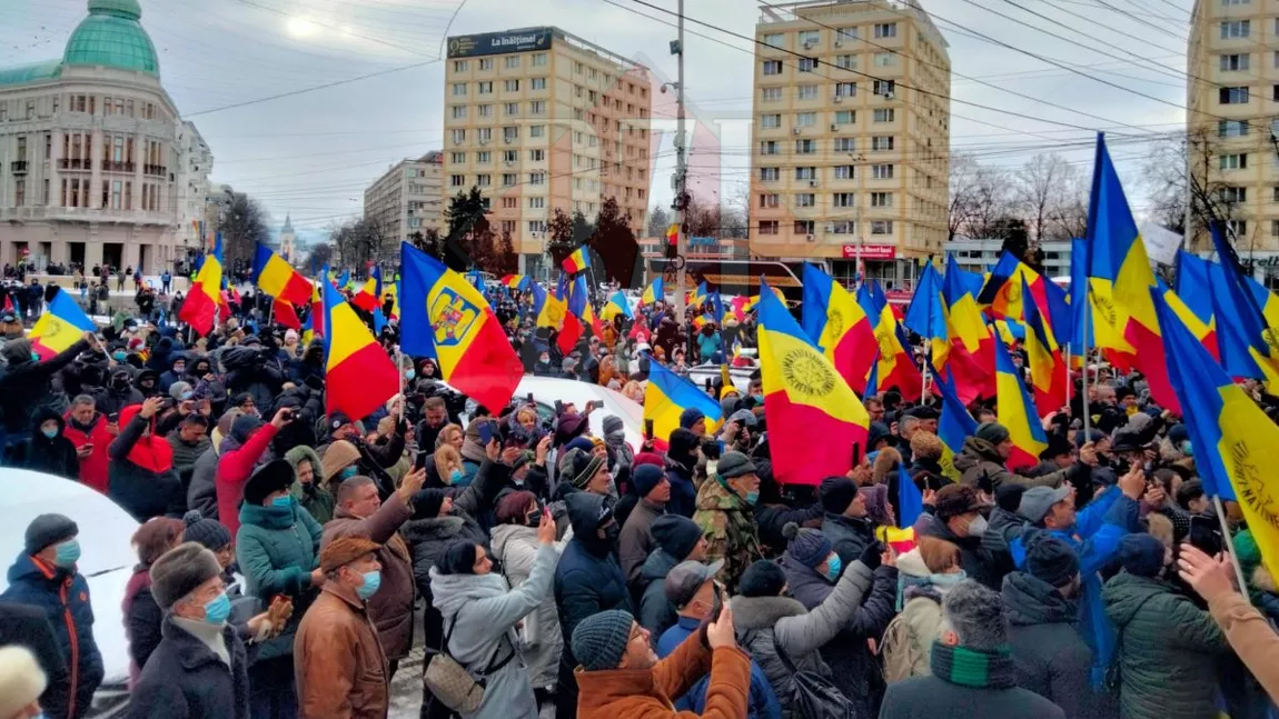 Manifestare AUR, de Ziua Unirii Principatelor, în centrul Iașului - LIVE VIDEO, FOTO/UPDATE