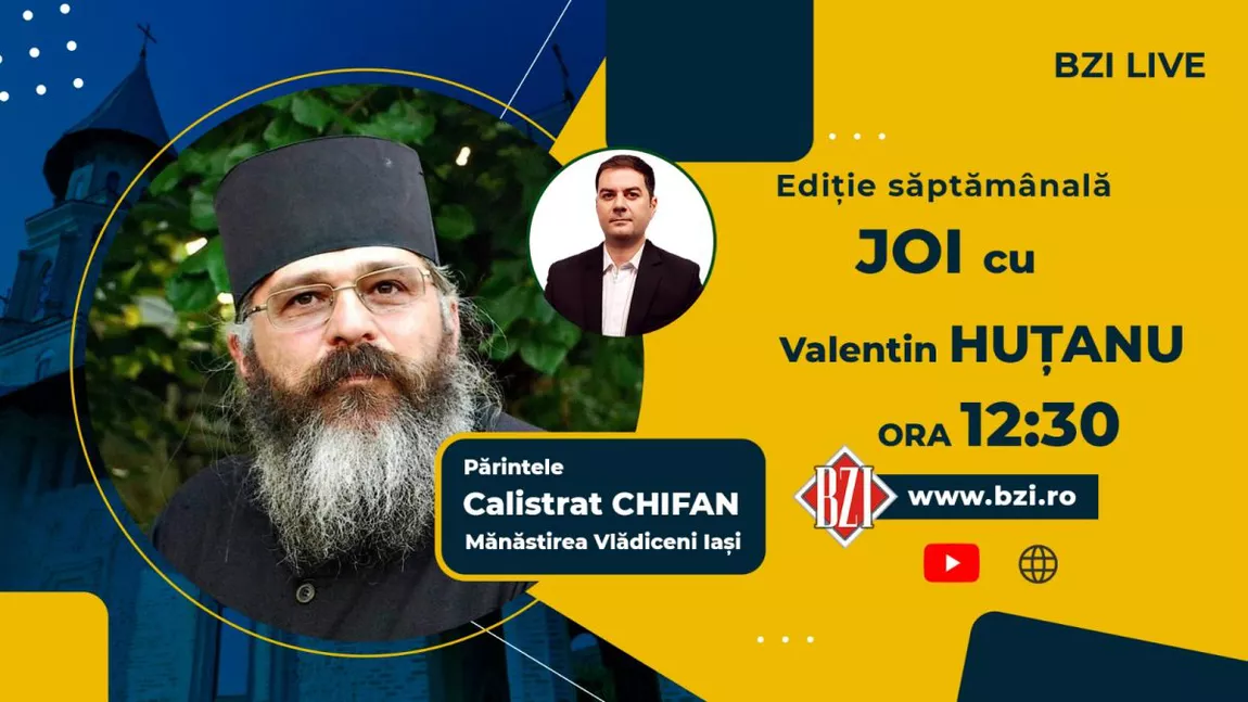 LIVE VIDEO - Părintele Calistrat Chifan vorbește la BZI LIVE despre cele două mari sărbători consecutive, Botezul Domnului și Soborul Sfântului Ioan Botezătorul