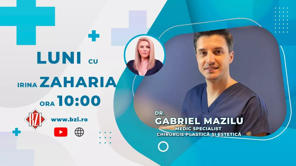 LIVE VIDEO - Dr. Gabriel Mazilu-medic chirurgie plastică și estetică, vine în platoul BZI LIVE să ne vorbească despre ultimile noutăți în materie de estetică - FOTO