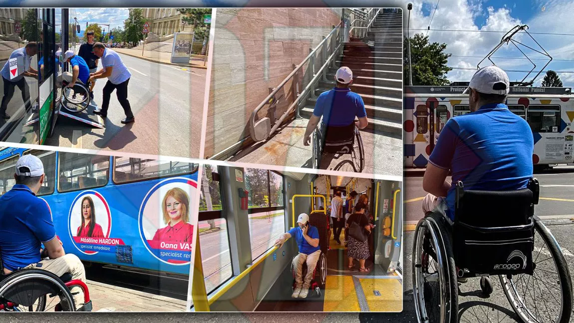 Călătoriile cu transportul în comun, o adevărată aventură pentru ieșenii cu dizabilități. Ciprian Vizitiu: „Am fost nevoit să mai merg o stație!” – GALERIE FOTO/VIDEO