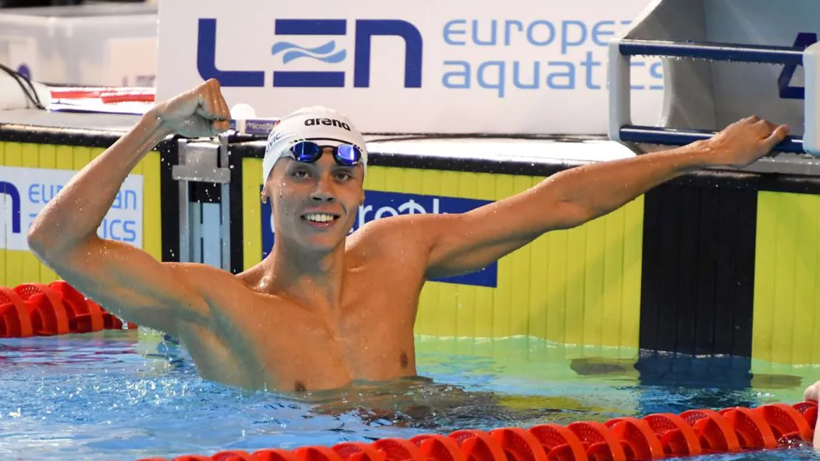 Campion european și la 200 de metri liber. David Popovici a stabilit un nou record mondial al juniorilor