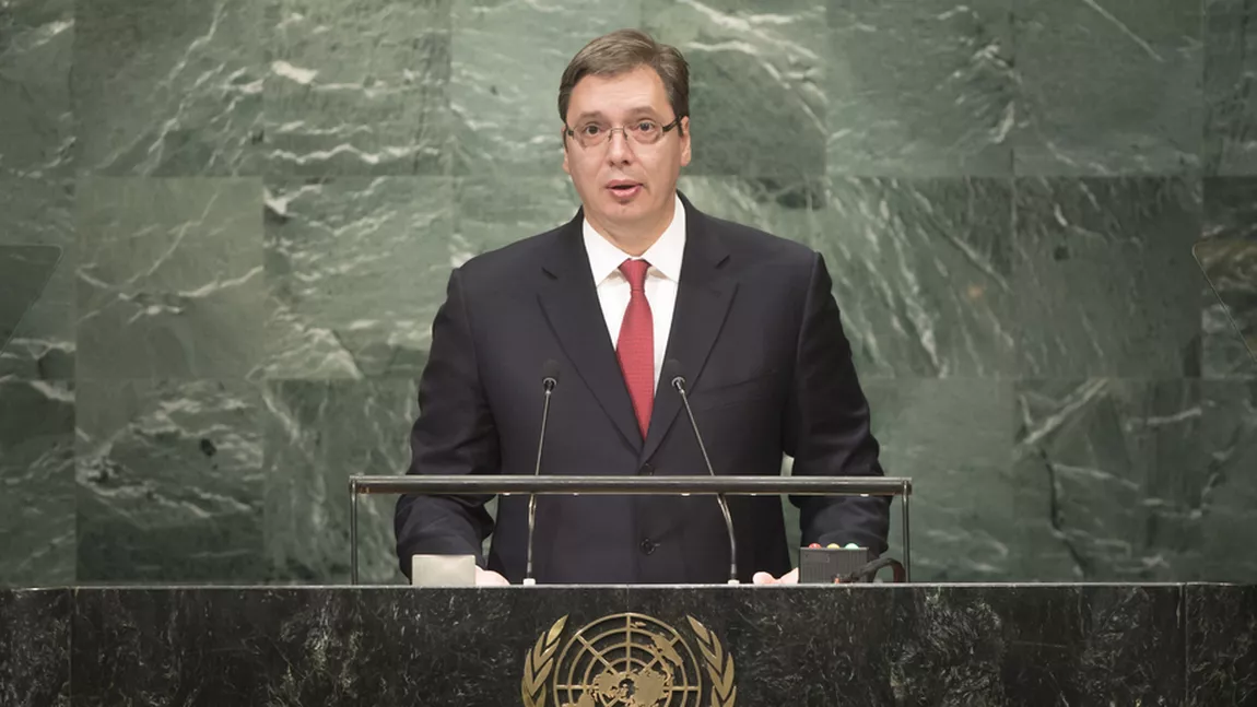 Președintele sârb Aleksandar Vucic, reacție furibundă la ONU: Integritatea teritorială a fost încălcată de NATO fără ca țara să atace pe cineva