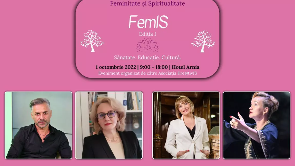 Început de octombrie, dedicat ieșenilor! FemIS, prima conferință despre feminitate și spiritualitate cu speakeri de top