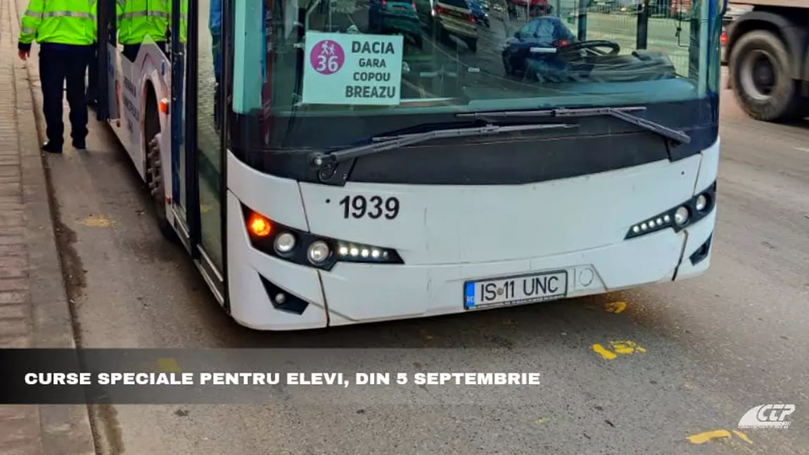 Cursele speciale pentru elevi și preșcolari vor fi reintroduse de Compania de Transport Public Iași