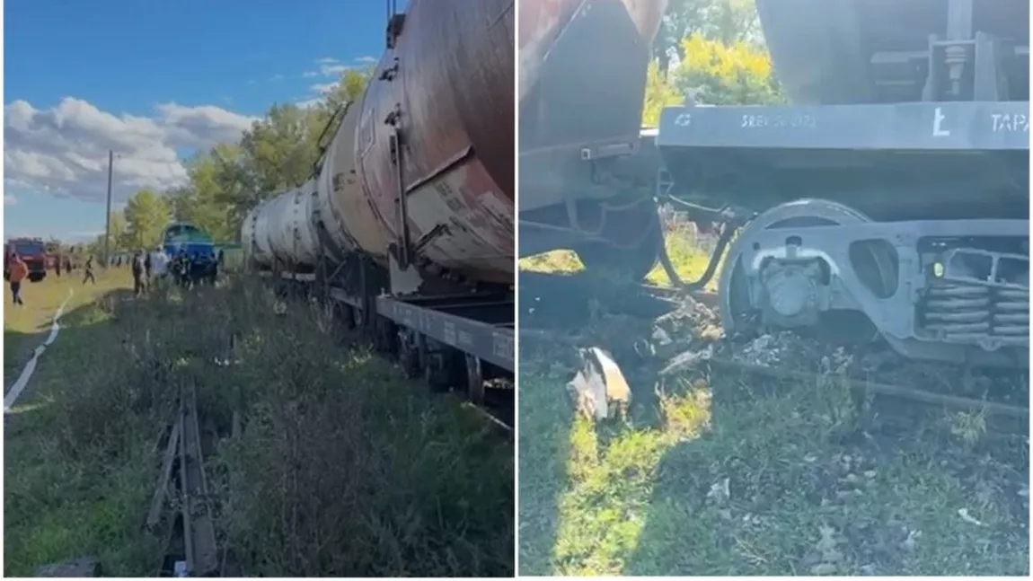 Mai multe vagoane încărcate cu kerosen au deraiat în județul Suceava. Trenul se îndrepta spre Ucraina
