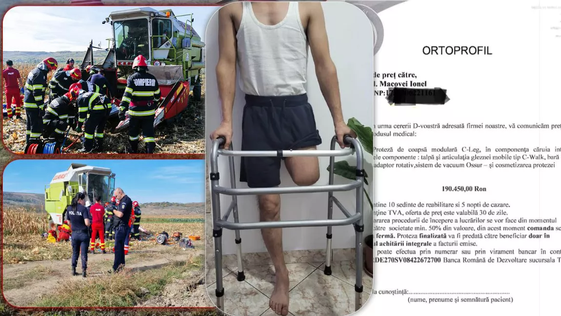 O clipă de neatenție i-a schimbat viața la 180 de grade! Un agricultor are nevoie de ajutor pentru a-și cumpăra o proteză electronică după ce piciorul stâng i-a fost strivit!