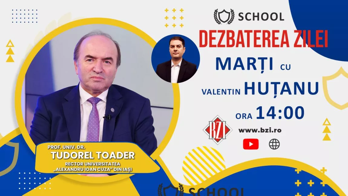 LIVE VIDEO - Anul 2023 debutează în forță și exclusivitate la emisiunea ”Dezbaterea Zilei” - programul BZI LIVE! Producție media specială alături de prof. univ. dr. Tudorel Toader, rector al UAIC Iași - FOTO