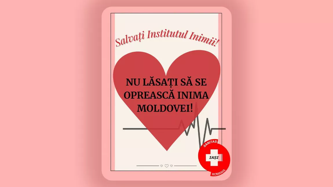 Salvați Institutul Inimii! Nu lăsați să se oprească inima Moldovei! Personalul medical intră în grevă japoneză după ce IRMC a primit punctaj nefavorabil pentru finanțare din PNRR!