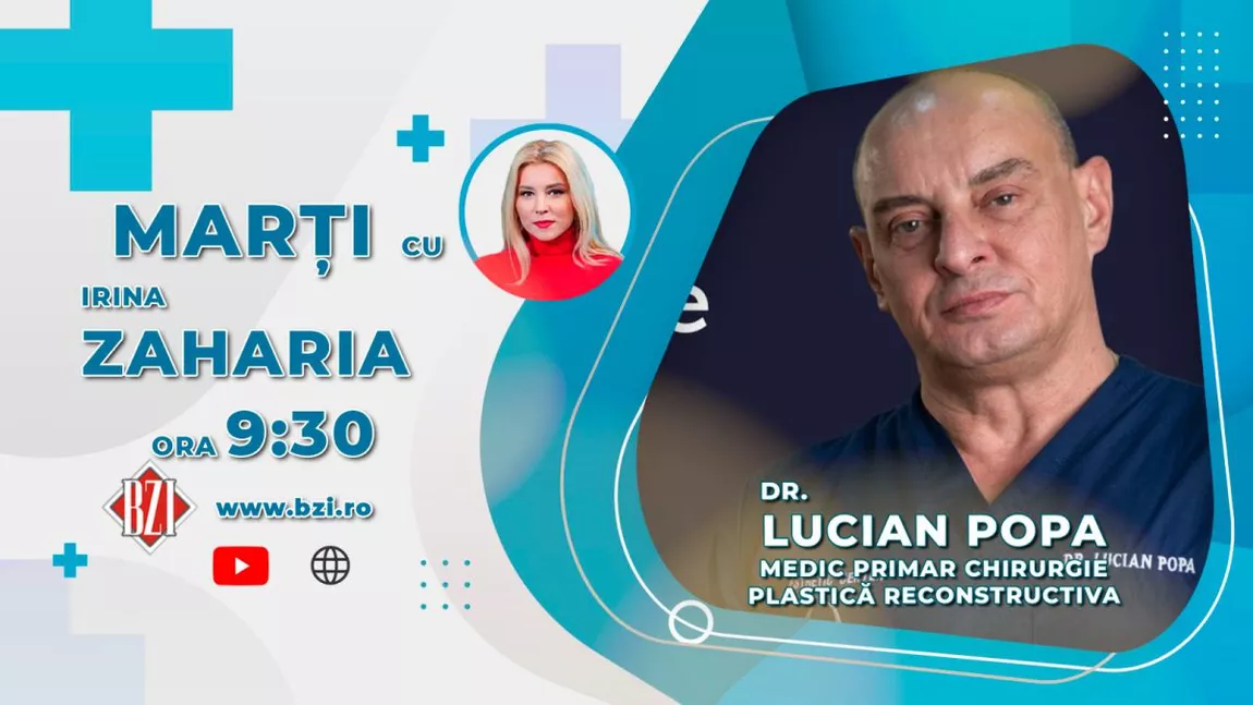 LIVE VIDEO - Dr. Lucian Popa, medic primar chirurgie plastică reconstructivă, discută în emisiunea BZI LIVE despre frumusețea epigenetică - FOTO