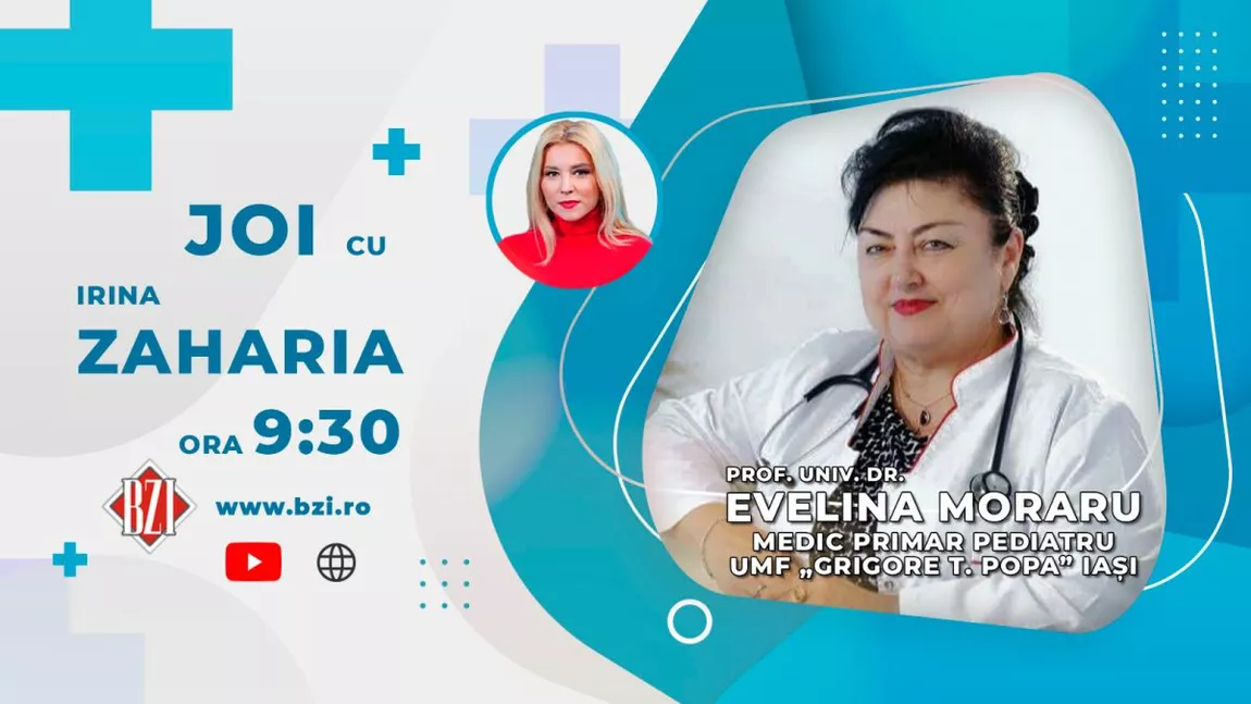 LIVE VIDEO - Prof. dr. Evelina Morar, medic primar pediatru, Spitalul de Copii ” Sf. Maria” Iași, discută în emisiunea BZI LIVE despre efectele secundare ale virozelor respiratorii la copii - FOTO