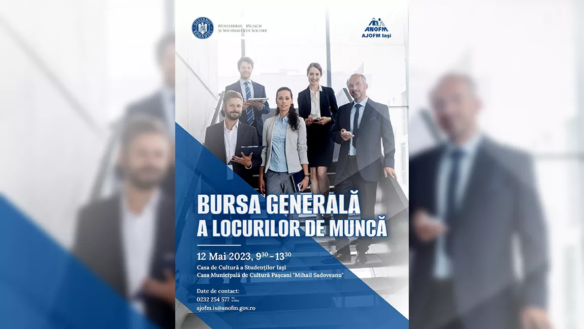 AJOFM Iaşi organizează bursa generală a locurilor de muncă