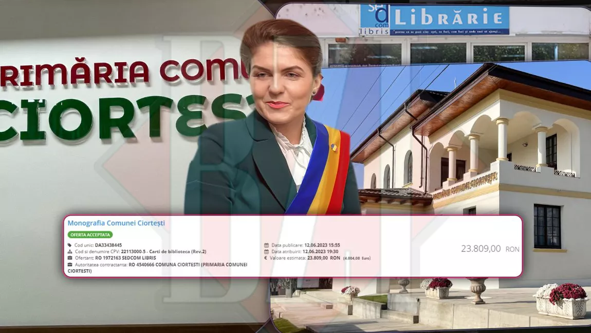 Afaceristul de la Sedcom Libris a bătut palma cu preoteasa de la Ciortești. Cât va cheltui primăria pentru tipărirea unei monografii - FOTO