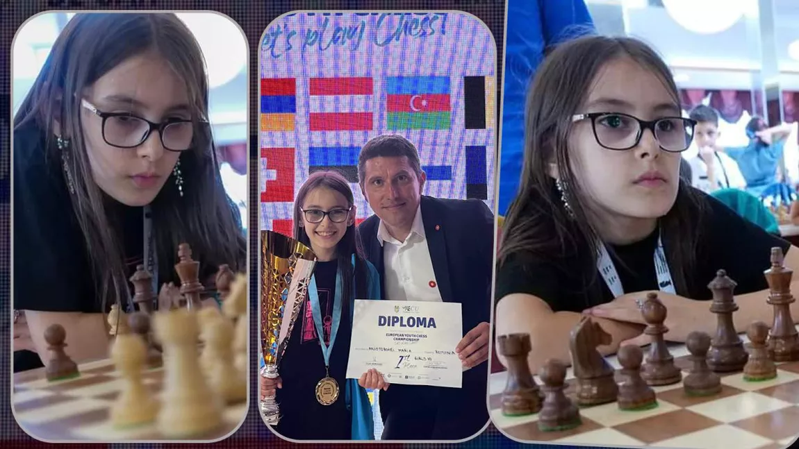 Avem o campioană europeană! La doar 9 ani, o ieșeancă a uimit lumea șahului din Europa: „Nu oricine este capabil să joace precum Maria” - FOTO