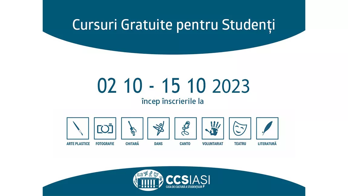 Săptămână plină de evenimente la Casa de Cultură a Studenților din Iași