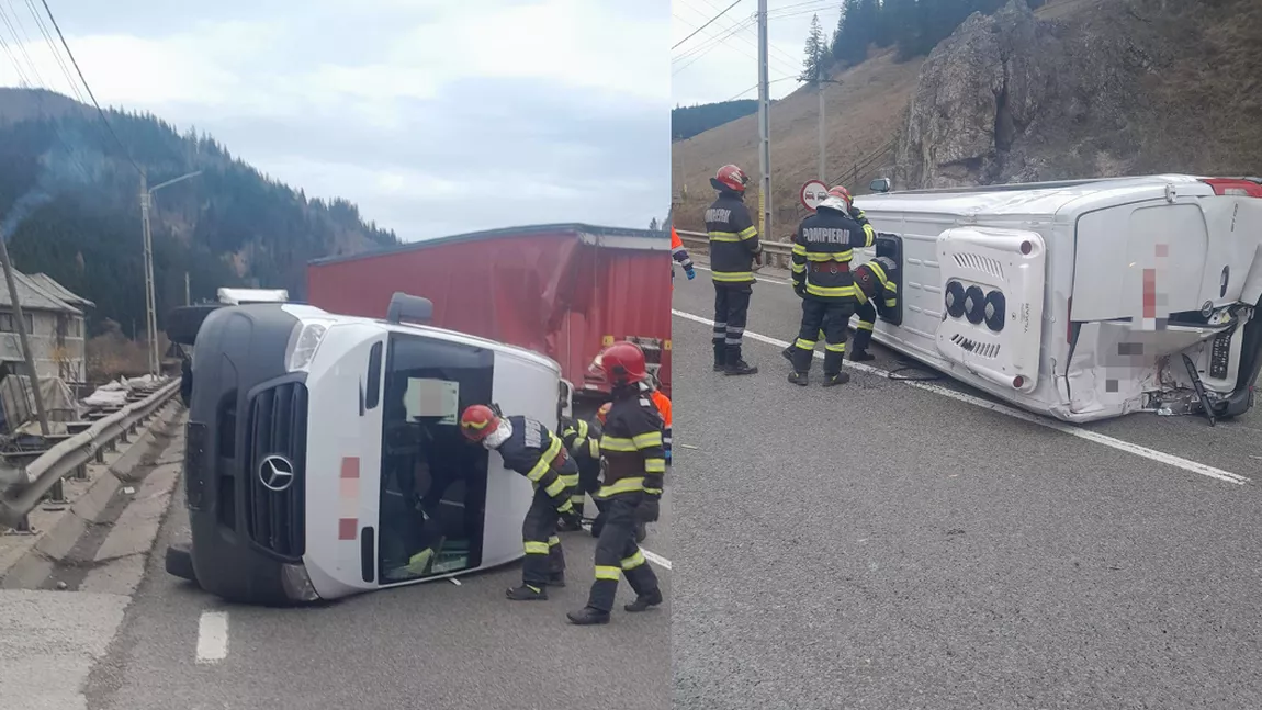 Accident rutier la Suceava între un microbuz și un autocamion. A fost activat planul roșu de intervenție - FOTO, VIDEO