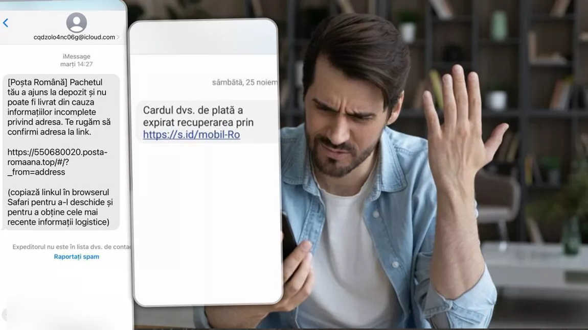 Atenție, ieșeni, dacă primiți aceste mesaje de la numere necunoscute! Riscați să fiți păcăliți și să pierdeți banii, dacă accesați link-ul trimis - FOTO